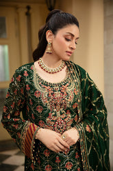 3-PC Unstitched Embroidered Suit Dehleez By Raeesa Premium | Dl 1038